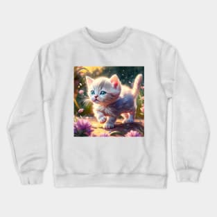 Cute Kitten Crewneck Sweatshirt